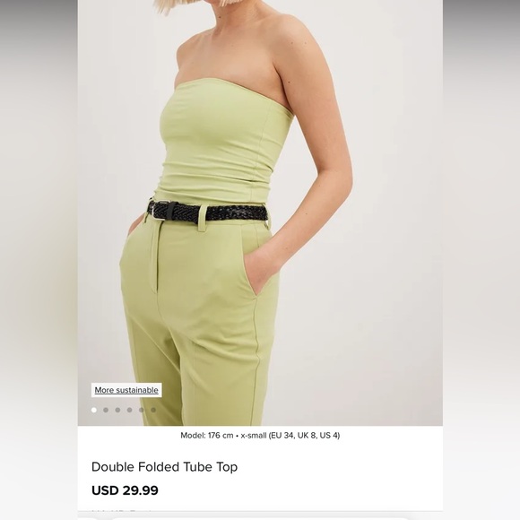Na-kd green tube top size extra small - Picture 4 of 4